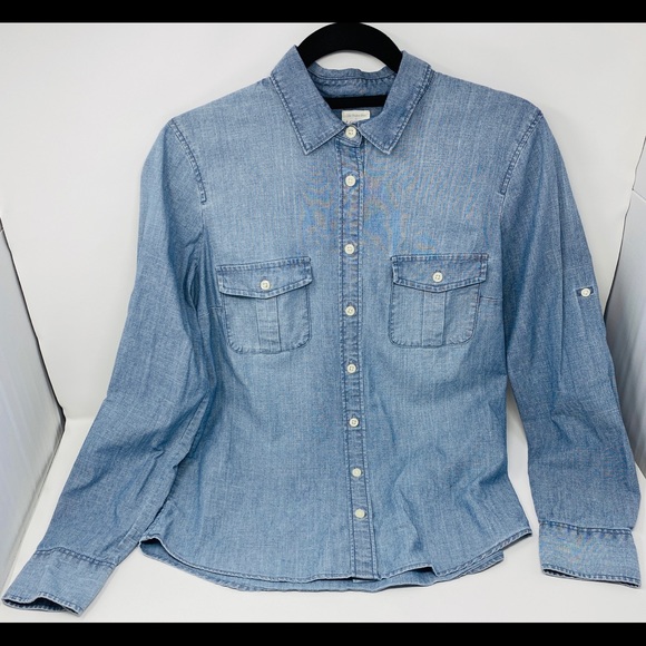 J CREW DENIM TOP - Picture 2 of 5